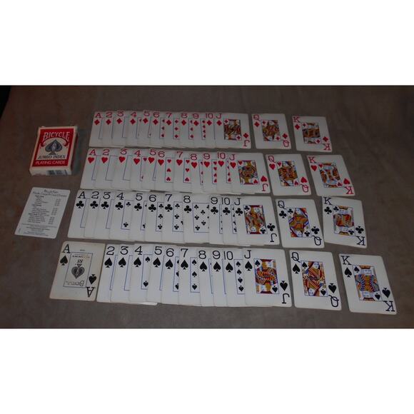 Bicycle Jumbo Index Open Deck Lot: M2207 Purple Back/X2206 Red Back - Picture 6 of 11